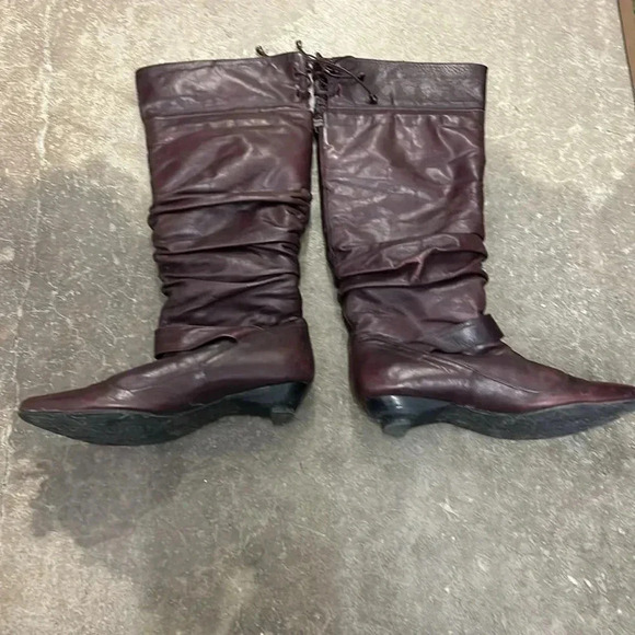 Rudsak purple leather knee high kitten heels pointy  toe shoes - Picture 2 of 8